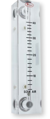 VISI-FLOAT, 4" SCALE, 1-10 LPM AIR, WITH SS NEEDLE VALVE