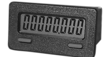 8 Digit Elapsed Time Indicator, Low Voltage Input (28VDC Max), Reflective LCD Display, 9 Programmable Ranges, Battery Operated, NEMA 4X/IP65