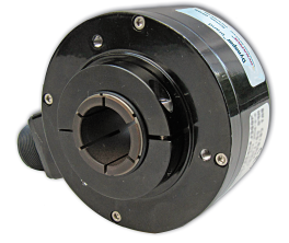 HS35R HEAVY DUTY SEALED HOLLOWSHAFT ENCODER, 2000PPR, 1" BORE, SLOTTED TETHER, DUAL 5-26VDC INPUT, 5VDC OUTPUT, 10 PIN TERMINATION, LED OUTPUT