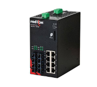 NT24K®-12FX4 MANAGED GIGABIT ETHERNET SWITCH, 12 PORTS (8 GIGABIT COPPER PORTS AND 4 100BASE-FX FIBER PORTS), DIN RAIL MOUNT, 10-49VDC POWER PORTS