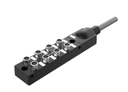 TB-8M8M-3P2-10, Junction Box - Actuator/Sensor, 8-port – M8, 3 pole I/O port with cable homerun