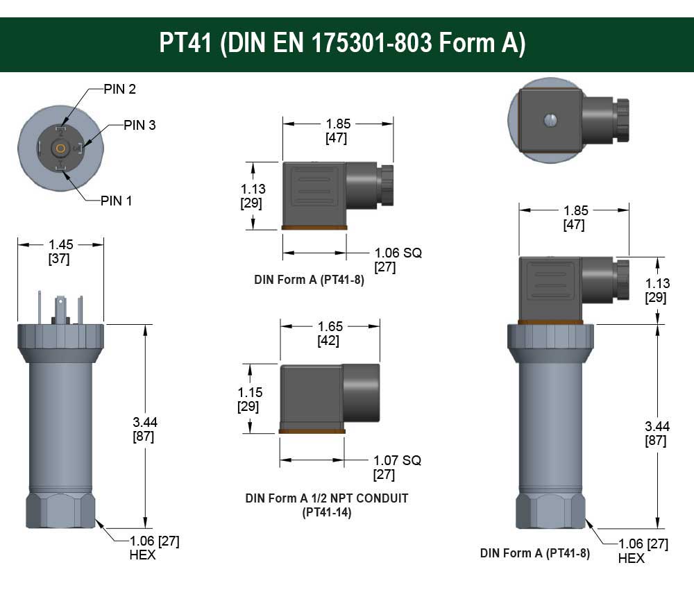 PT41 Series High Pressure, Fixed Range Pressure Transmitter