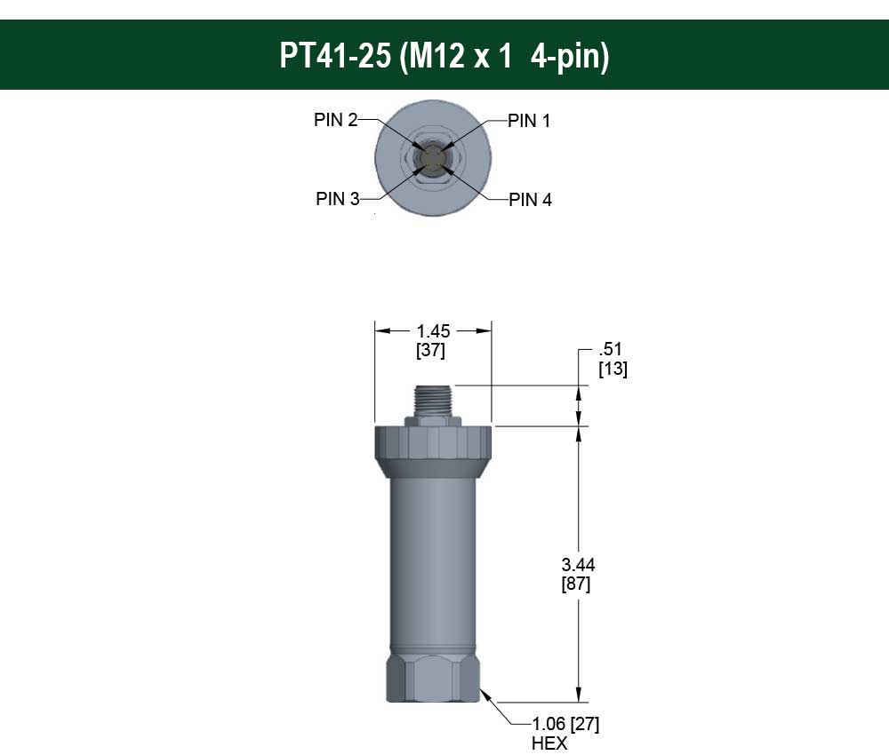PT41 Series High Pressure, Fixed Range Pressure Transmitter