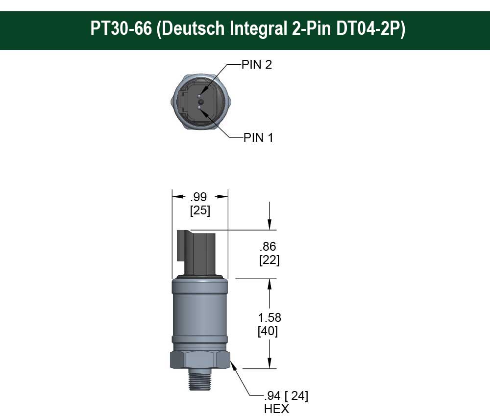 PT30-66 (Deutsch Integral 2-Pin DT04-2P)