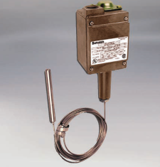 Remote Mount Temperature Switch, Dual switch (2 SPDT), NEMA 4 Enclosure, 50-250F range, 12FT Capillary, 304 SS ARMOR