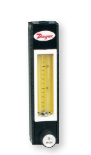 Dwyer Direct Reading Glass Flowmeter, Flow Rate 0.65 Air SCFH Air (Metric Models Use CCM As Unit of Measure for Water and LPM for Air), 65mm, SS Float, SS End Fittings, With Valve
