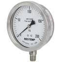 3.5" Dial 0-2000psi Heavy Duty Repairable Pressure Gauge, 304SS Case, Twist-on Bayonet Bezel, Dry, CBM, Tempered Safety Glass