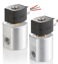 291 Series High-Pressure Solenoid Valve, SAE, 24 VDC, Stainless Steel, 2 Way-2/2 NC, 72" Leads, PEEK Piston, FKM Seals