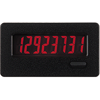 CUB Series CUB7 8-Digit Counter, Low Voltage Input, Red Display