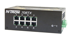 NT-700 Series, 8-Port, N-Tron 708TX Managed Industrial Ethernet Switch