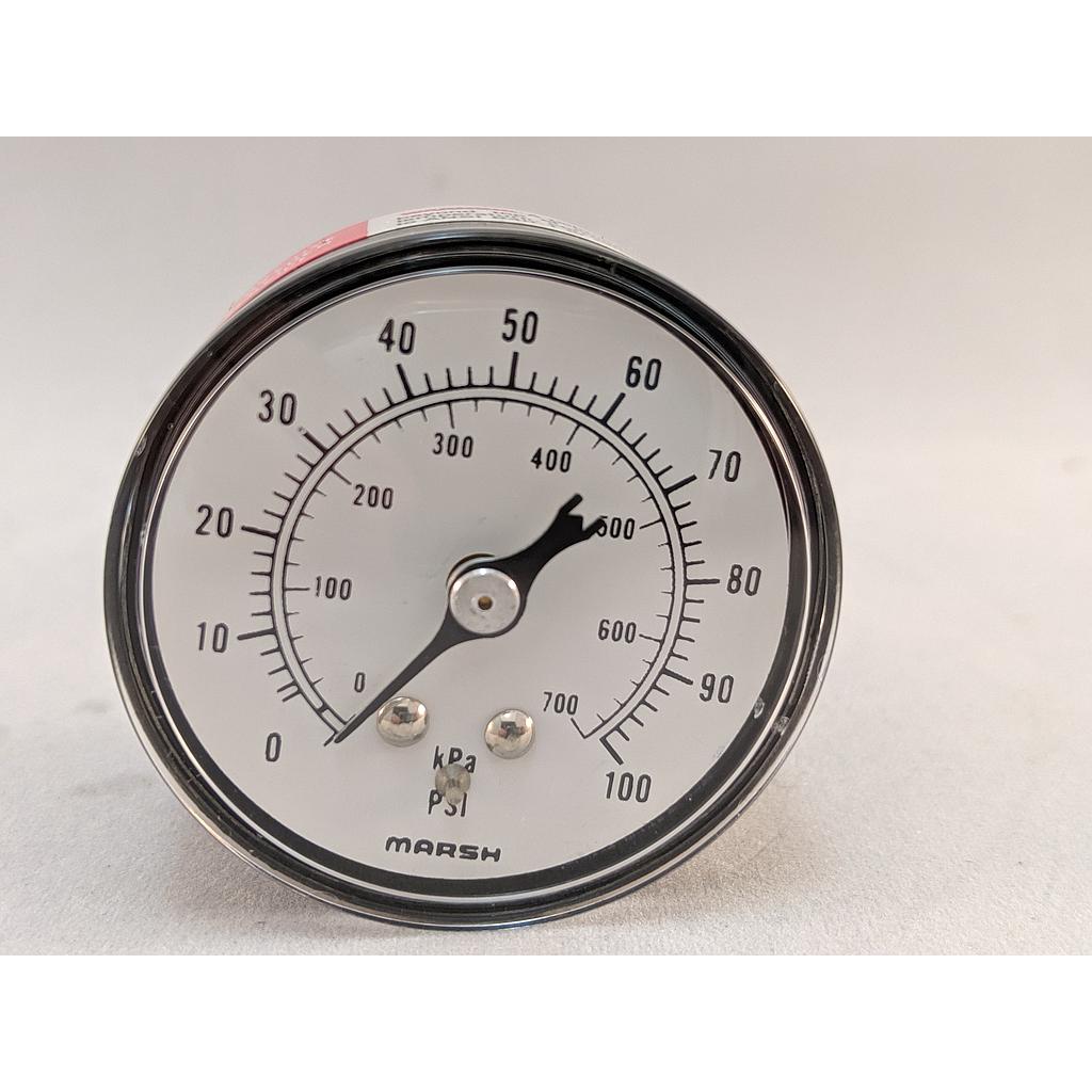 PRESSURE GAUGE 0-100 PSI 1.5" 1/8"CBM 2% ACCURACY