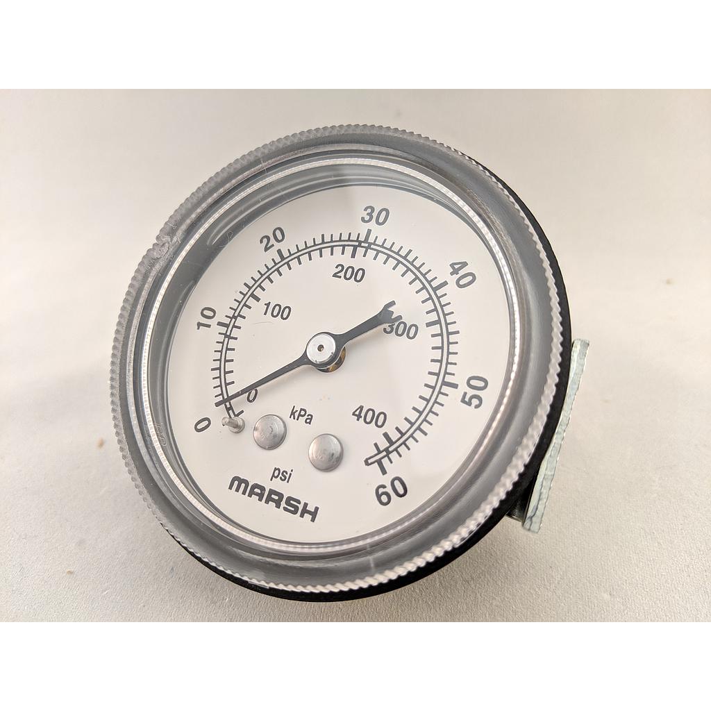 PRESSURE GAUGE 0-60 PSI 2.5" 1/4"CBM 2% ACCURACY