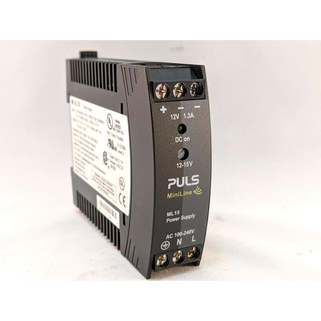 PULS Power Supply, 15W, 100-240VAC 1PH, 12-15VDC, 1.3-1A