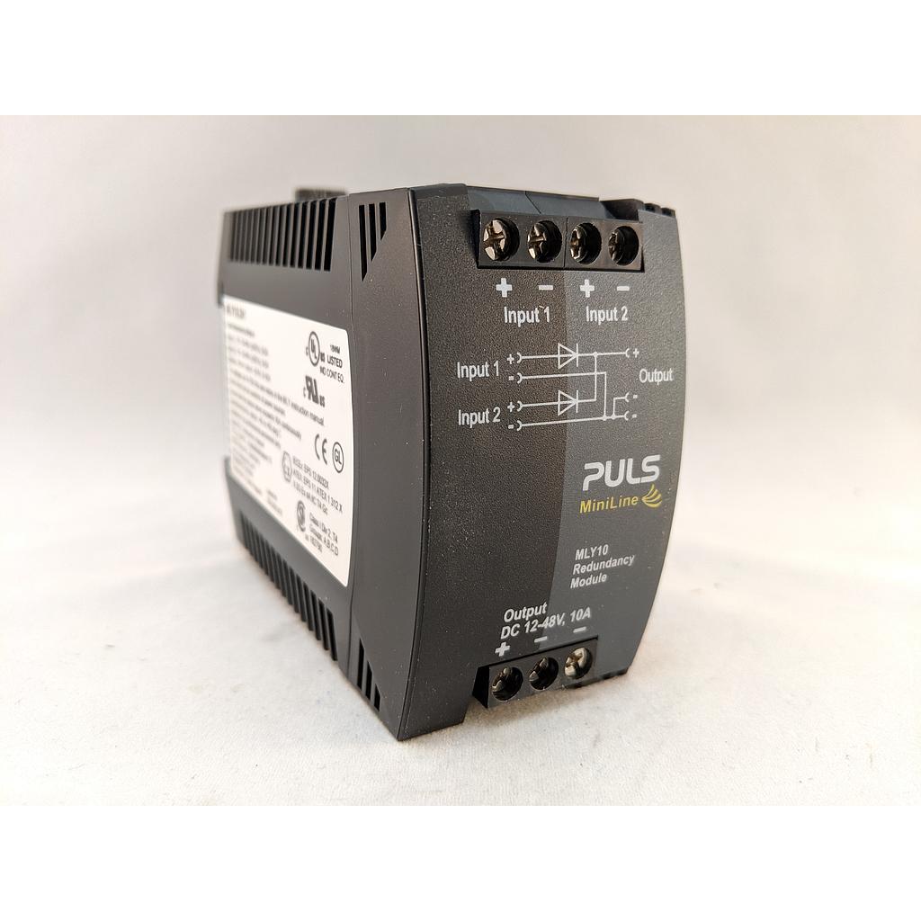 PULS Redundancy Module, DIODE, 12-48VDC, 10A, Dual Input with Screw Terminals