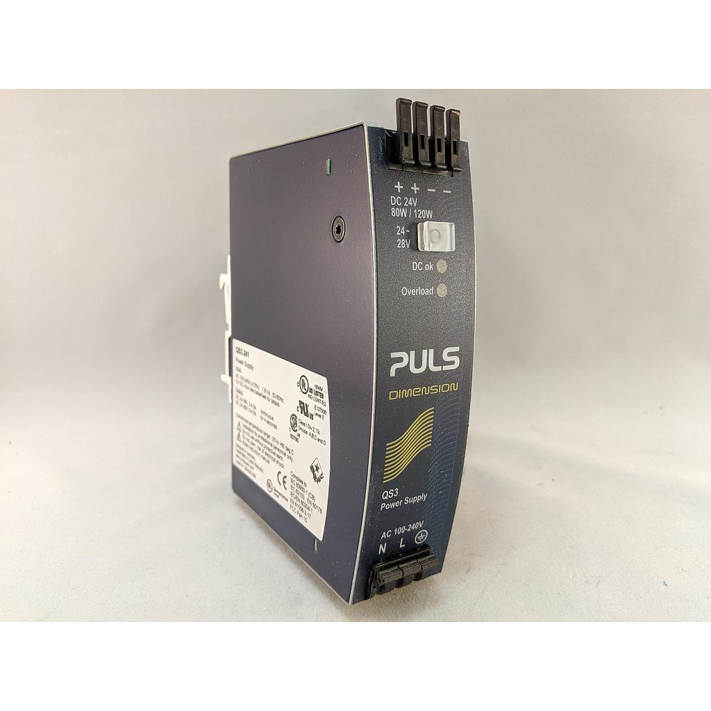 PULS Power Supply, 80W, 100-240VAC 1PH, 24-28VDC, 3.4-3A