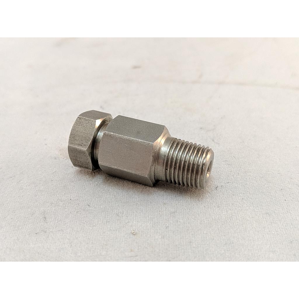 T/C COMPRESSION FITTING, 1/8"TUBE X 1/8"NPT, STAINLESS STEEL COMPRESSION