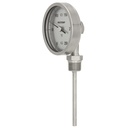 ReoTemp Bimetal Dial Thermometer, 3" Dial, Bottom Conn./Reset, 2.5" Stem, 1/2" NPT, 0/250°F