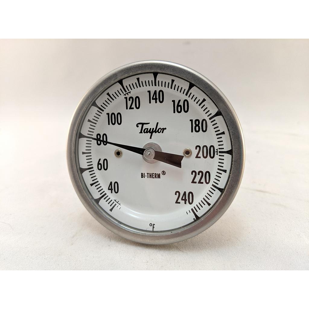 BI-METAL THERM 3"BACK CONNECTED 30/240F 4"STEM 1/2"NPT