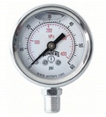 Winters PFP Series Pressure Gauge, 4" Dial, SS Case, 1/4" NPT SS Lower Connection, 100 PSI/kPa