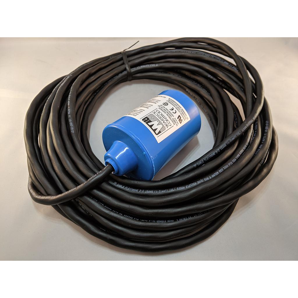 Mechanical Tilt Float Level Switch, N/O, 13 Amp SPST, 40' Cable