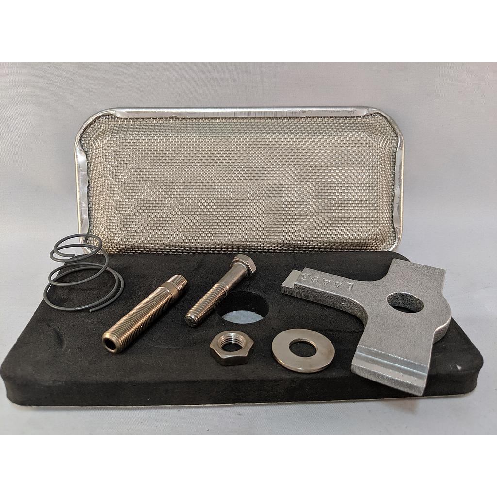 BIN-FLO Aerator L-SS, 3-3/4 in x 7-1/2 in External Mount, Cotton (Canvas) Diffuser, 316 Stainless Steel Mesh Support, Stainless Steel Body