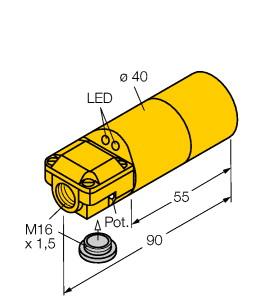Turck Capacitive Sensor (BC20-K40SR-FZ3X2)