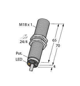 Turck Capacitive Sensor, With Changed NAMUR Characteristic (BC5-M18-Y0X/S918)