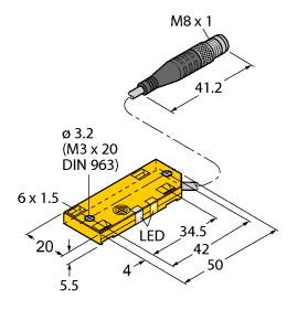 Turck Capacitive Sensor (BC5-QF5.5-AN6X2-1.5-PSG3M/S250)