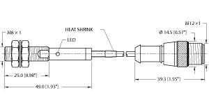 Turck Inductive Sensor, Stainless Steel Front (BI1.5-EG08F-AP6X-0.5-RS4T/S1765)