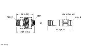 Turck Inductive Sensor (BI1.5-EG08K-AP6X-0.2-PSG3)