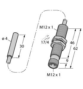 Turck Inductive Sensor, With Analog Output (BI1.5-EH04-0.3-M12-SIU-H1141)