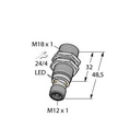 Turck Inductive Sensor, Stainless Steel Front (BI10-EG18F-AP6X-H1141)
