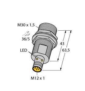 Turck Inductive Sensor, Stainless Steel Front (BI10-EG30F-AG6X-H1141)