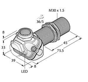 Turck Inductive Sensor, With Increased Temperature Range (BI10-EM30WDTC-Y1X)