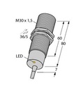Turck Inductive Sensor, With Increased Temperature Range (BI10-M30-AP6X/S120)
