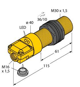 Turck Inductive Sensor (BI10-P30SR-VN4X2)