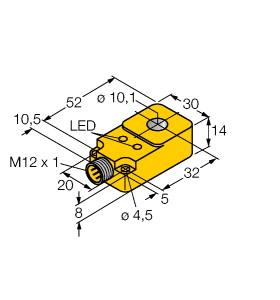 Turck Inductive Sensor, Ring Sensor (BI10R-Q14-AN6X2-H1141)