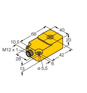 Turck Inductive Sensor, For Material Recognition (BI15-Q20-2LU-H1141/S950)