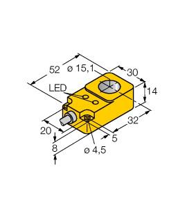Turck Inductive Sensor, Ring Sensor (BI15R-Q14-AN6X2)