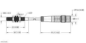 Turck Inductive Sensor (BI1-EG05-AP6X-0.3-PSG3M)