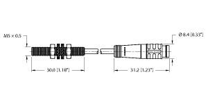 Turck Inductive Sensor (BI1-EG05-Y1-0.2-PSG3)