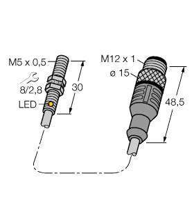 Turck Inductive Sensor (BI1-EG05-Y1-0.2-RS4.21T)