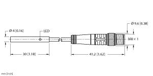Turck Inductive Sensor (BI1-EH04-RP6X-0.2-PSG3M)
