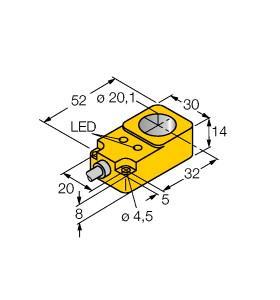 Turck Inductive Sensor, Ring Sensor (BI20R-Q14-AN6X2)
