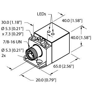 Turck Inductive Sensor (BI20U-CA40-AP6X2-B1141 W/BS2.1)