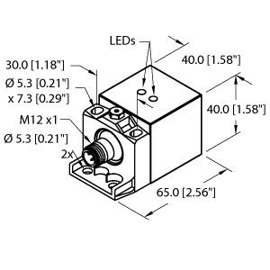 Turck Inductive Sensor (BI20U-CA40-RP6X2-H1143 W/BS2.1)