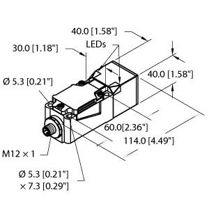 Turck Inductive Sensor, With Extended Switching Distance (BI20U-CP40-AP6X2-H1141)