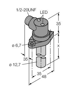 Turck Inductive Sensor, for high pressures (BI2-CRS730-ADZ30X2-B3131/S34)