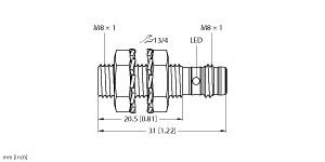 Turck Inductive Sensor, With Increased Switching Distance (BI2-EG08K-RP6X-V1131)