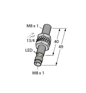 Turck Inductive Sensor, With Increased Temperature Range (BI2-EGT08-AP6X-V1131/S100)